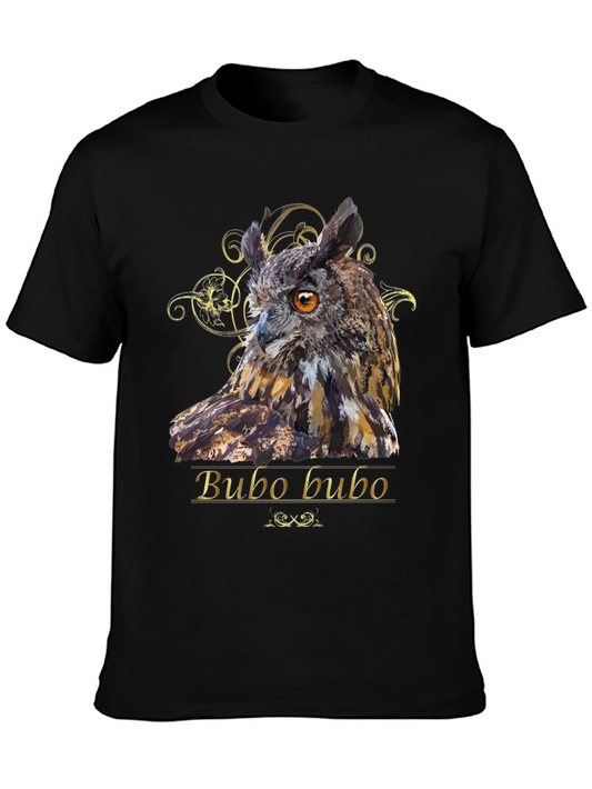 Bubo Bubo Owl Graphic Tee - Nature Lover T-Shirt