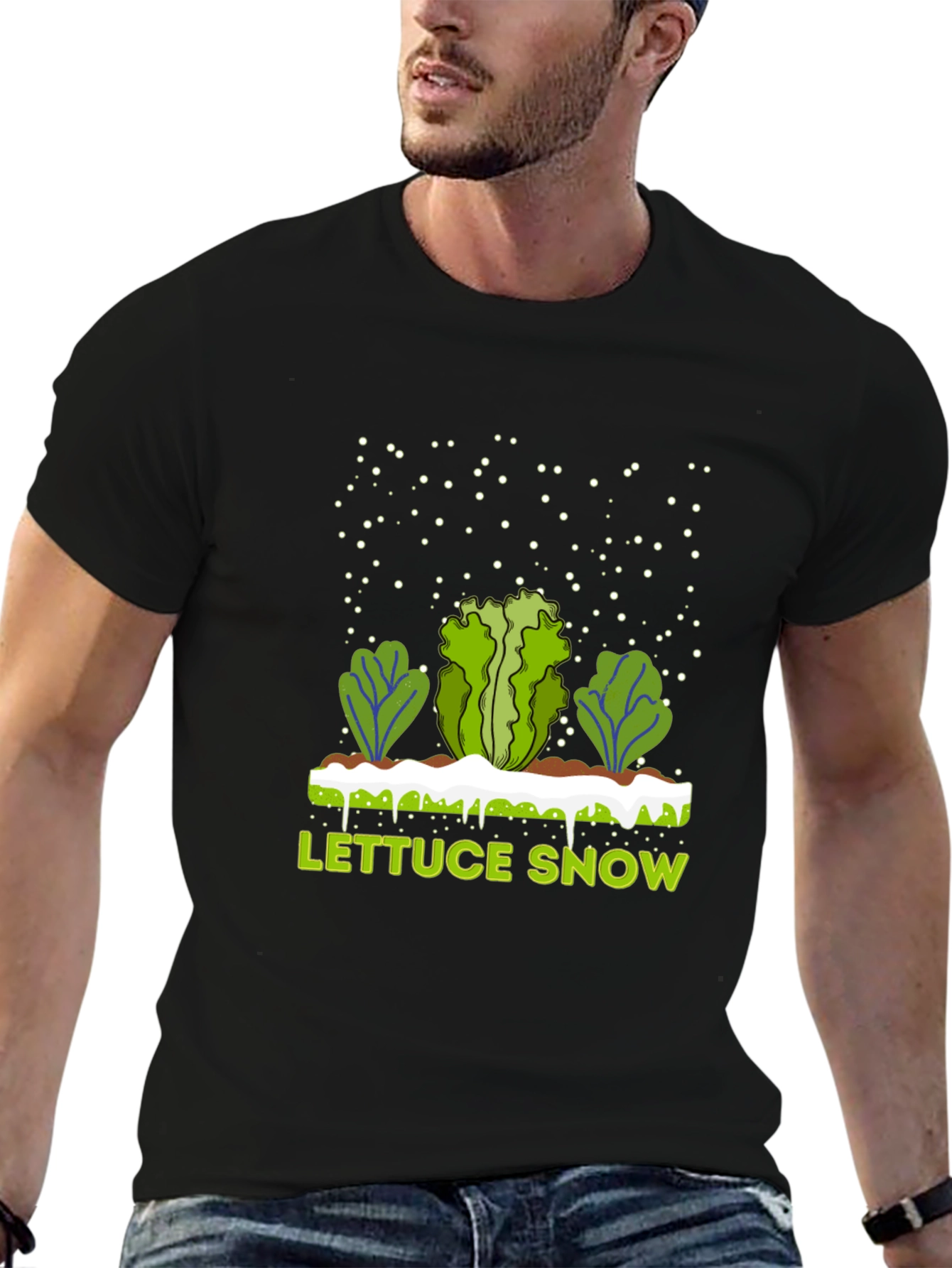 Lettuce Snow Novelty Graphic T-Shirt