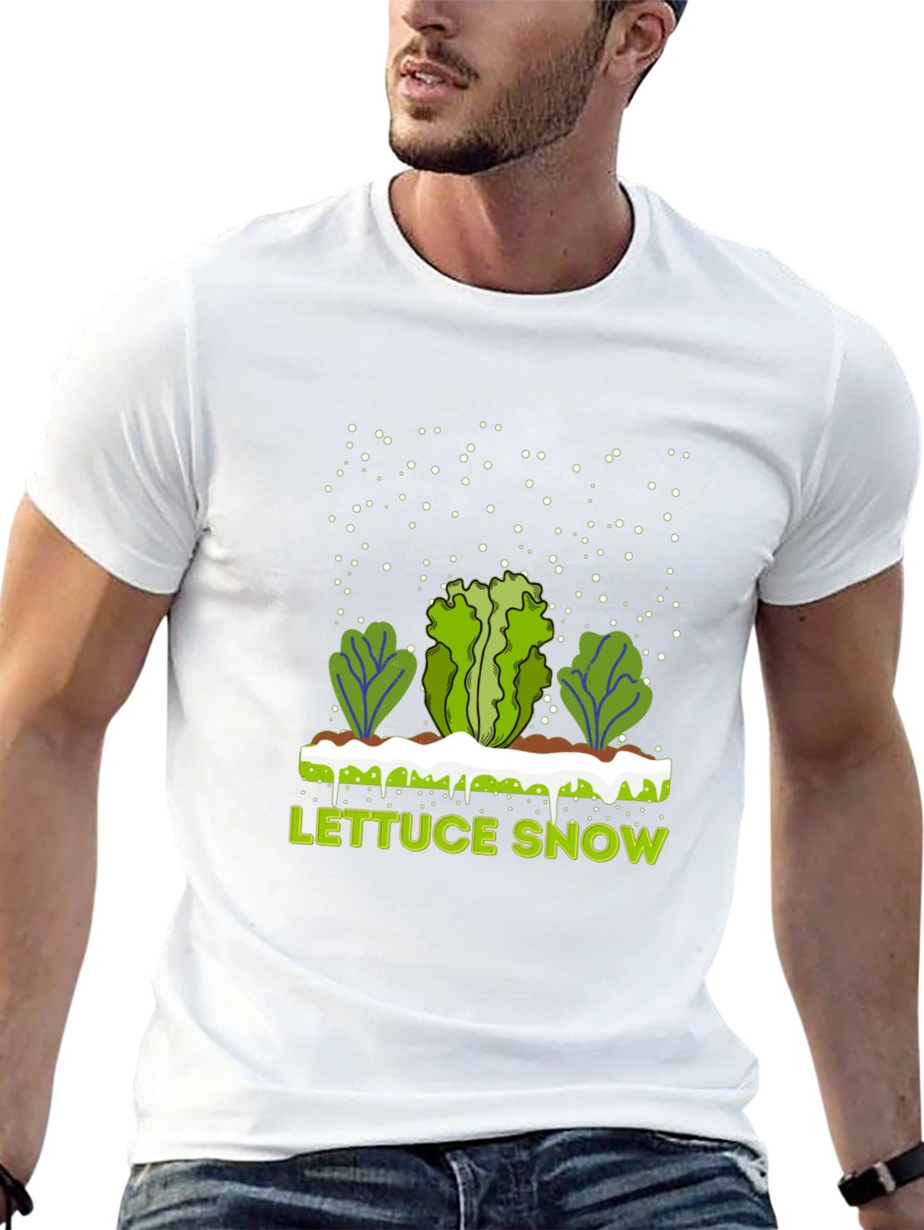 Lettuce Snow Novelty Graphic T-Shirt