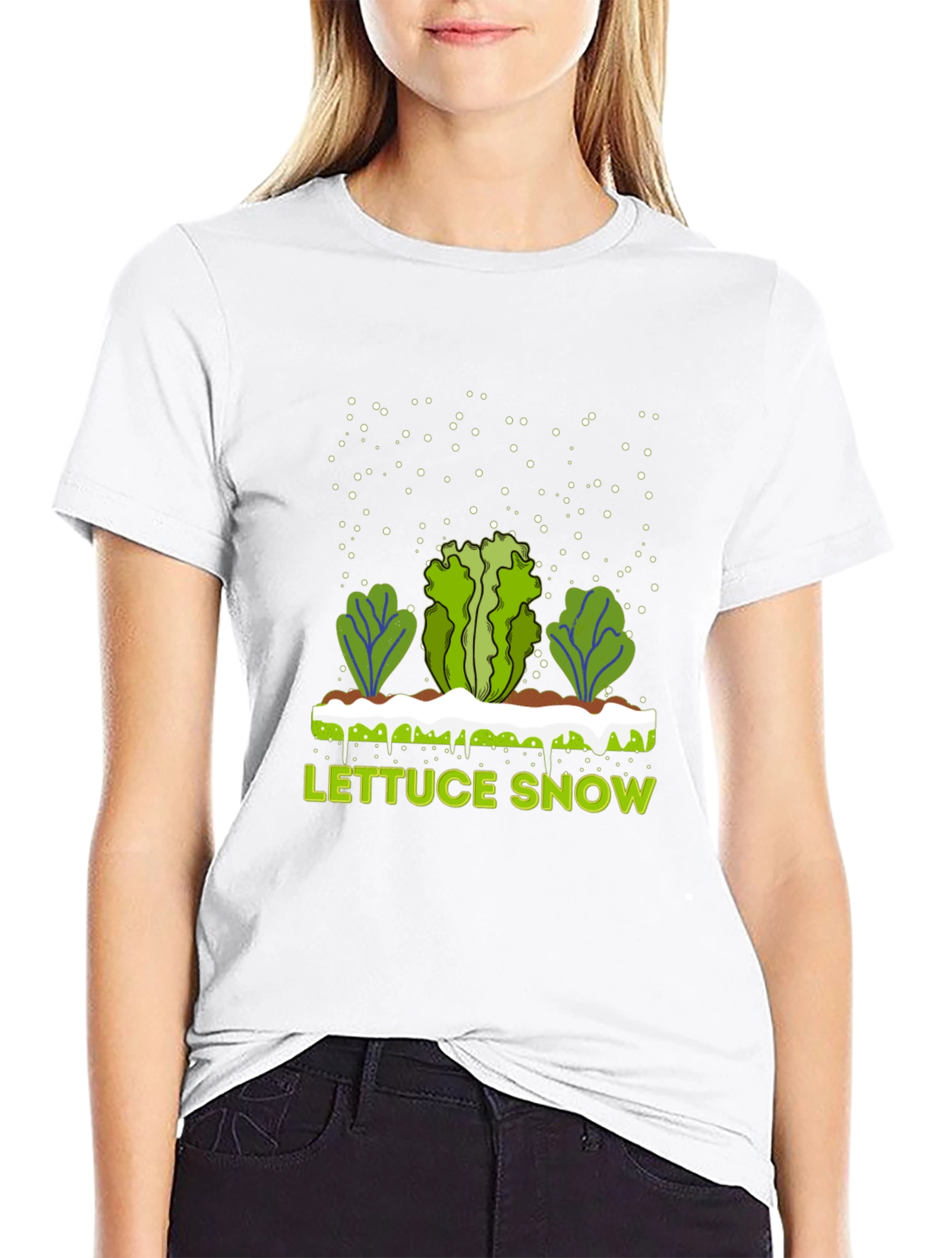 Lettuce Snow Novelty Graphic T-Shirt