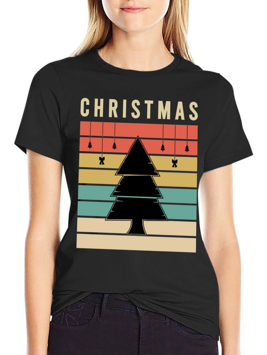Retro Christmas Tree T-Shirt - Festive Holiday Apparel