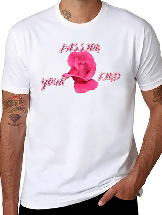 Passion Find Rose Black T-Shirt