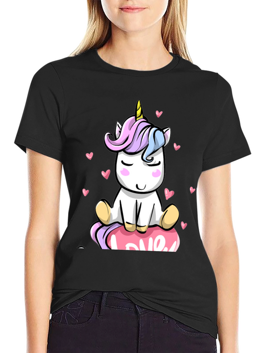 Unicorn Love T-Shirt Cute Graphic Tee