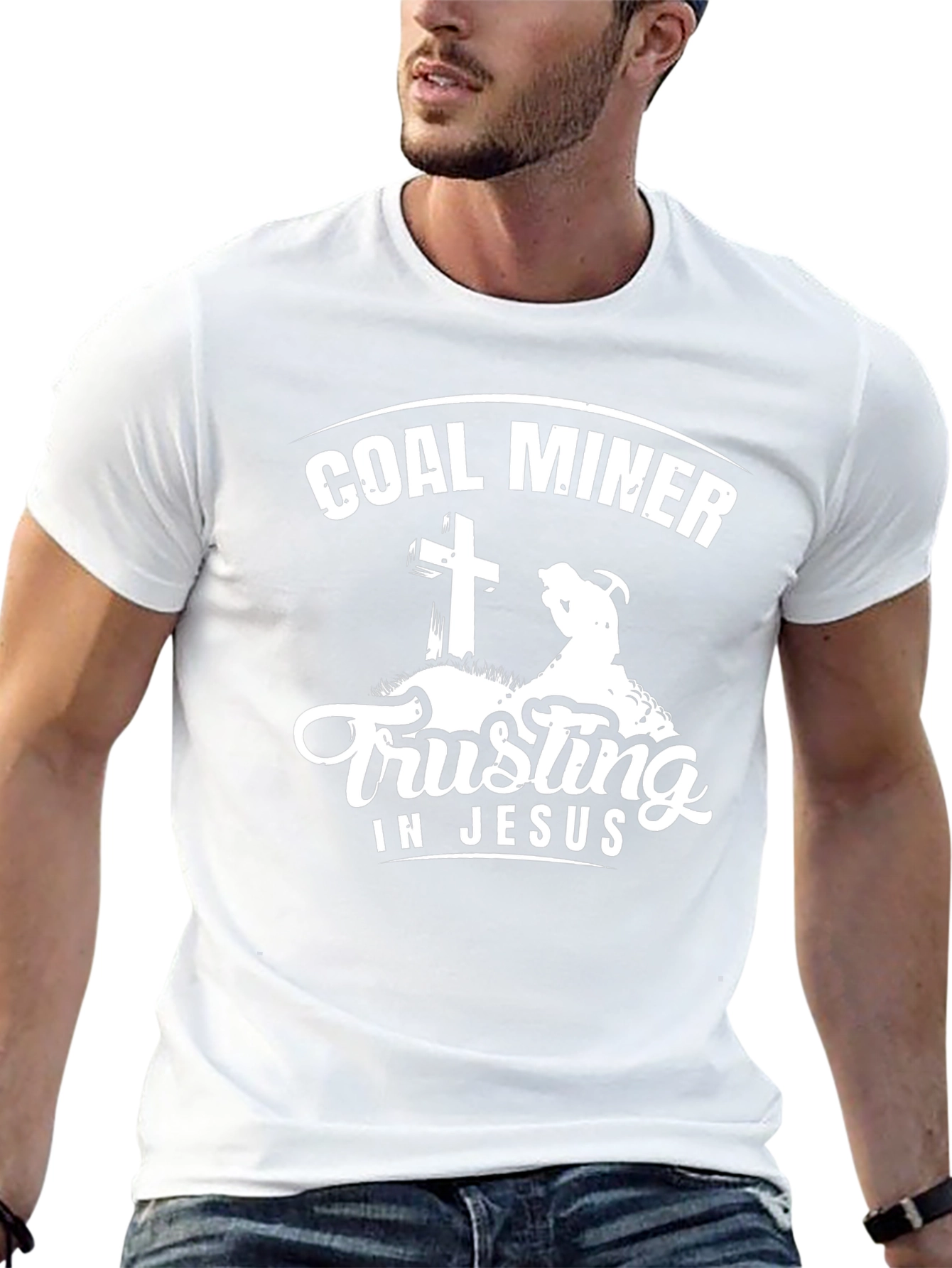 Coal Miner Trusting In Jesus T-Shirt