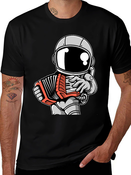 Astronaut Accordion T-Shirt - Space Music Tee