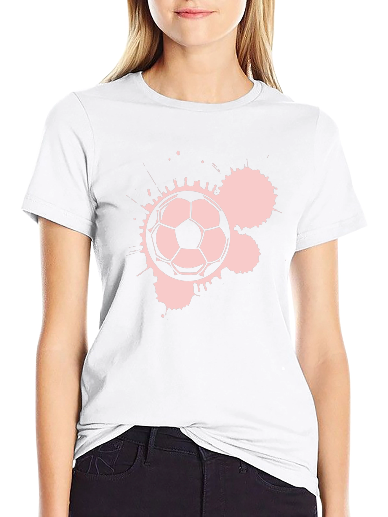 Soccer Splatter Tee - Black Cotton Graphic T-Shirt