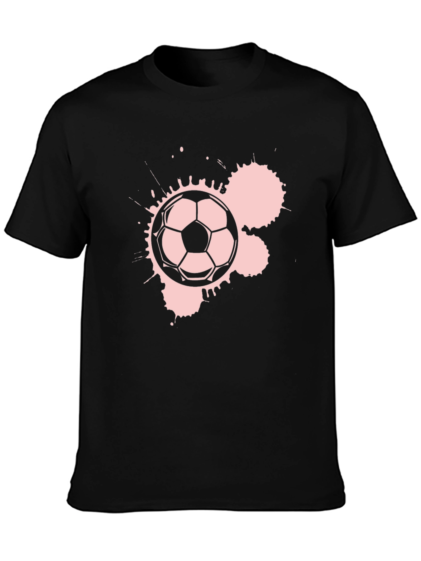 Soccer Splatter Tee - Black Cotton Graphic T-Shirt