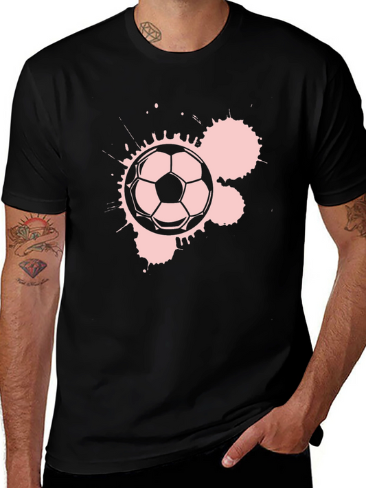 Soccer Splatter Tee - Black Cotton Graphic T-Shirt