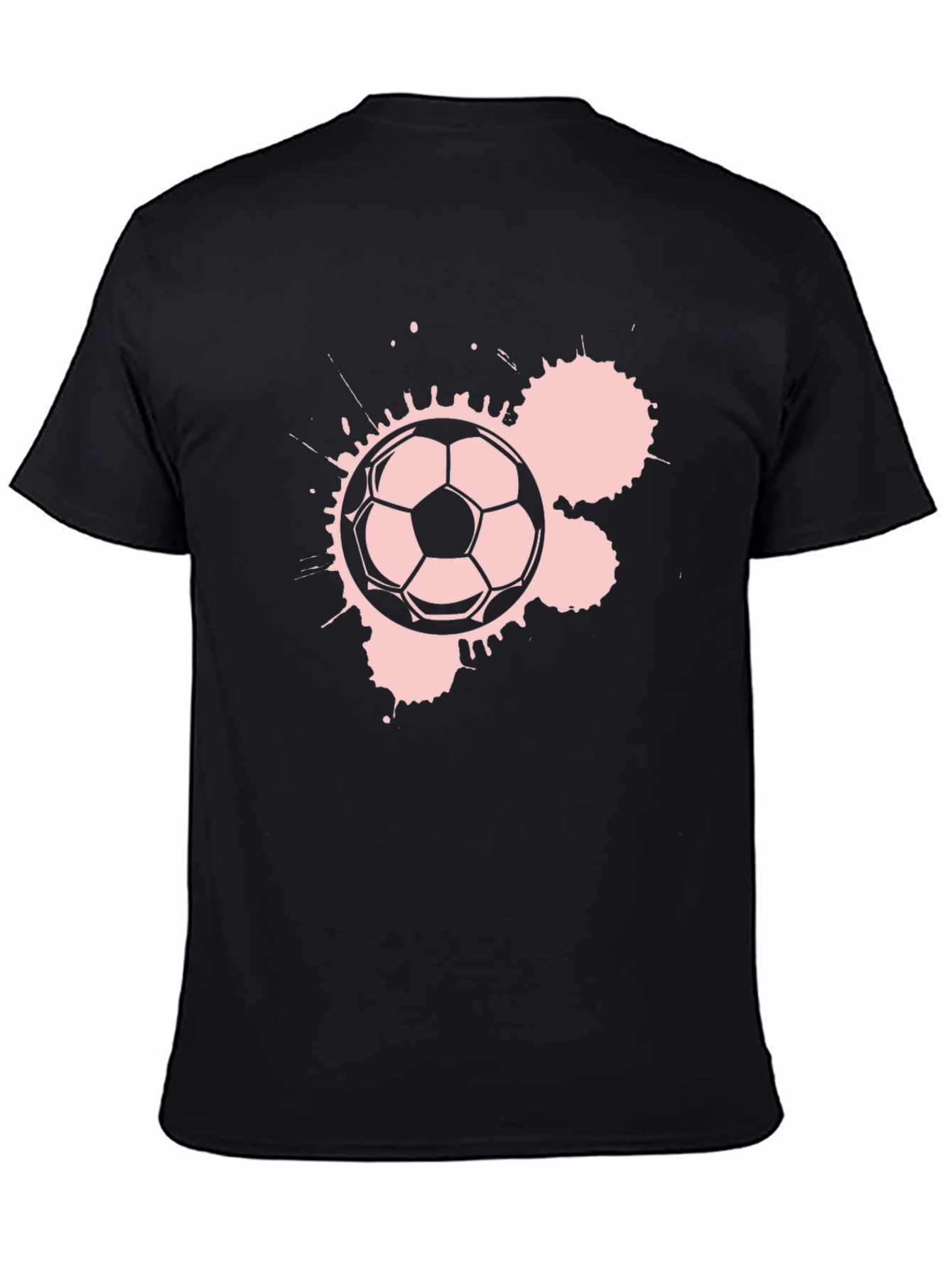 Soccer Splatter Tee - Black Cotton Graphic T-Shirt