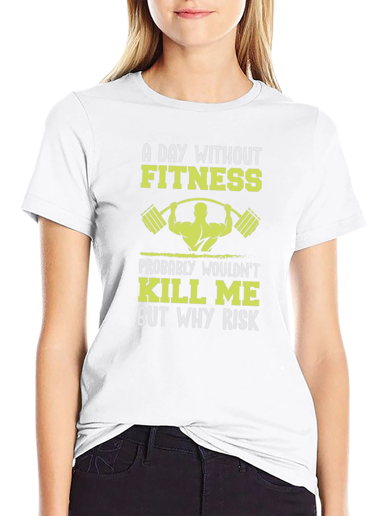 Fitness Graphic T-Shirt: Why Risk Skipping a Workout?