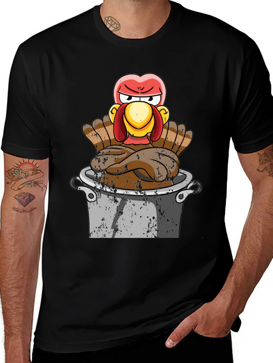 Funny Turkey in Pot T-Shirt - Thanksgiving Humor