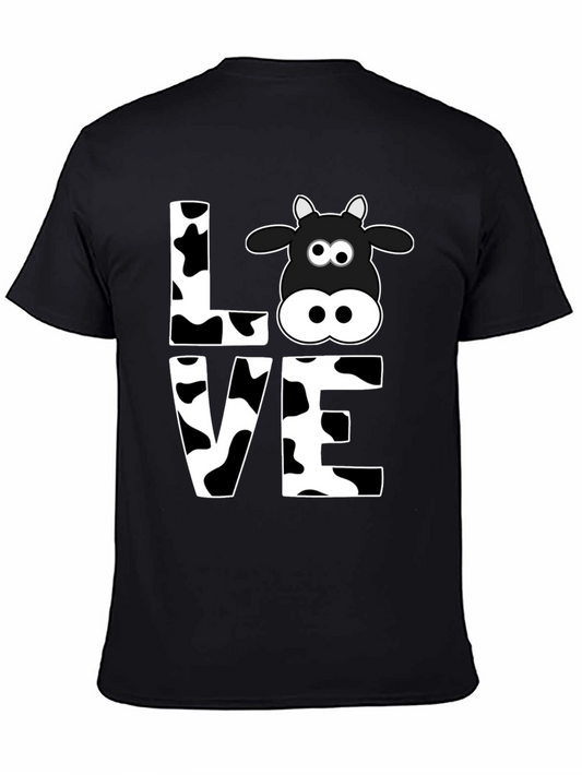 Cow Love Graphic Tee - Black T-Shirt
