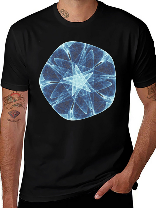 Fractal Starburst Black T-Shirt