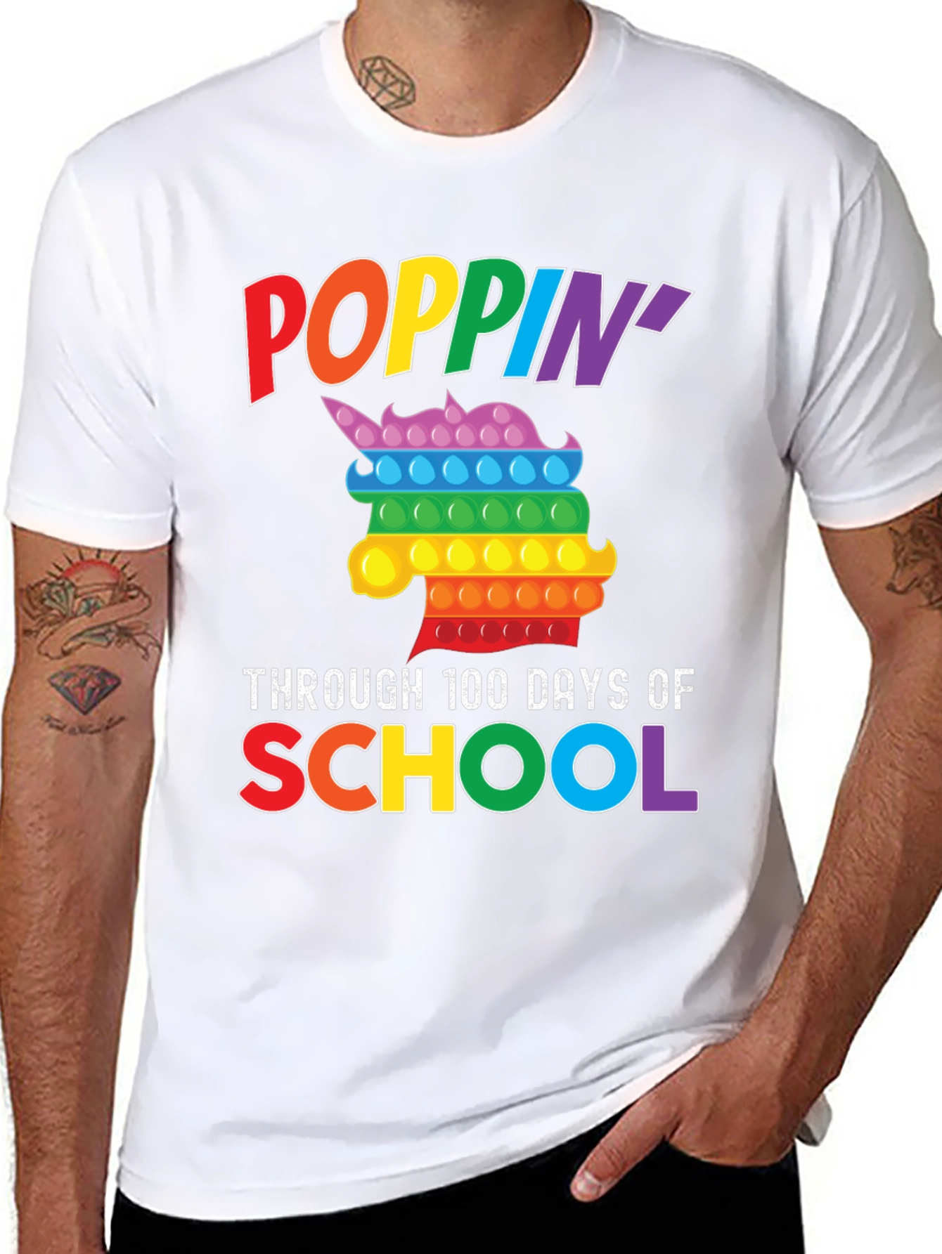Poppin Through 100 Days of School T-Shirt