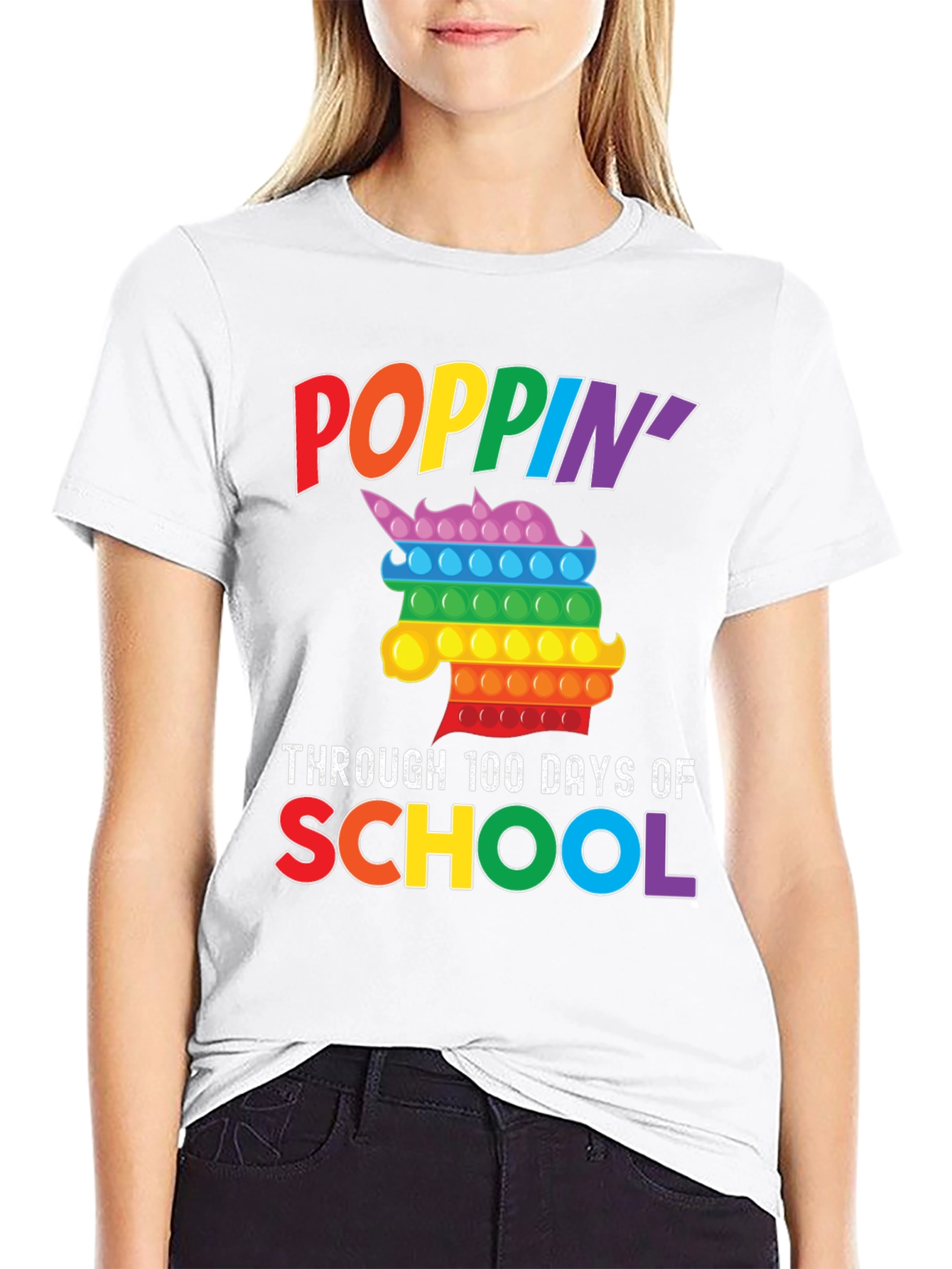 Poppin Through 100 Days of School T-Shirt