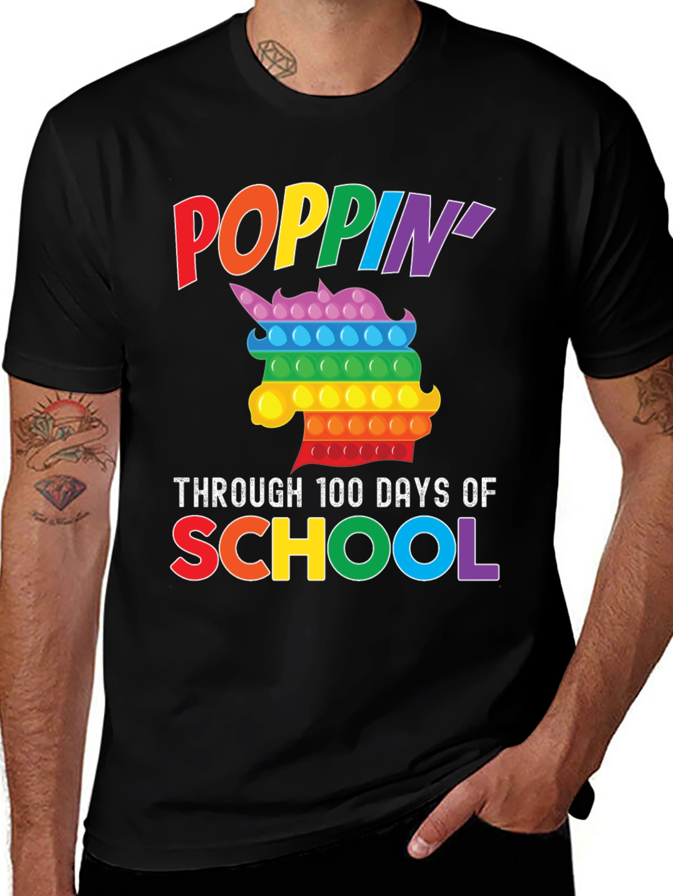 Poppin Through 100 Days of School T-Shirt