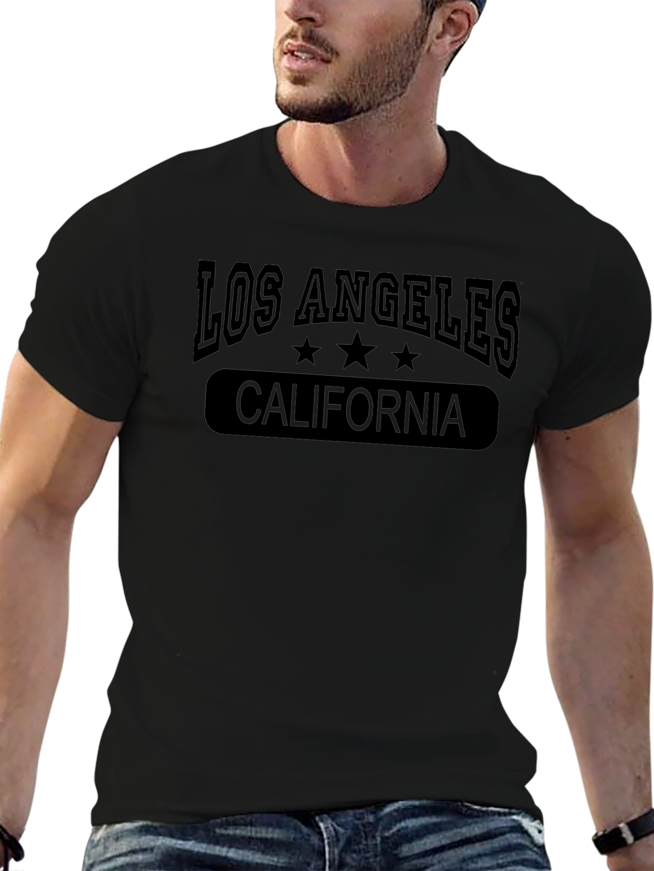 Los Angeles California Graphic Tee - Black