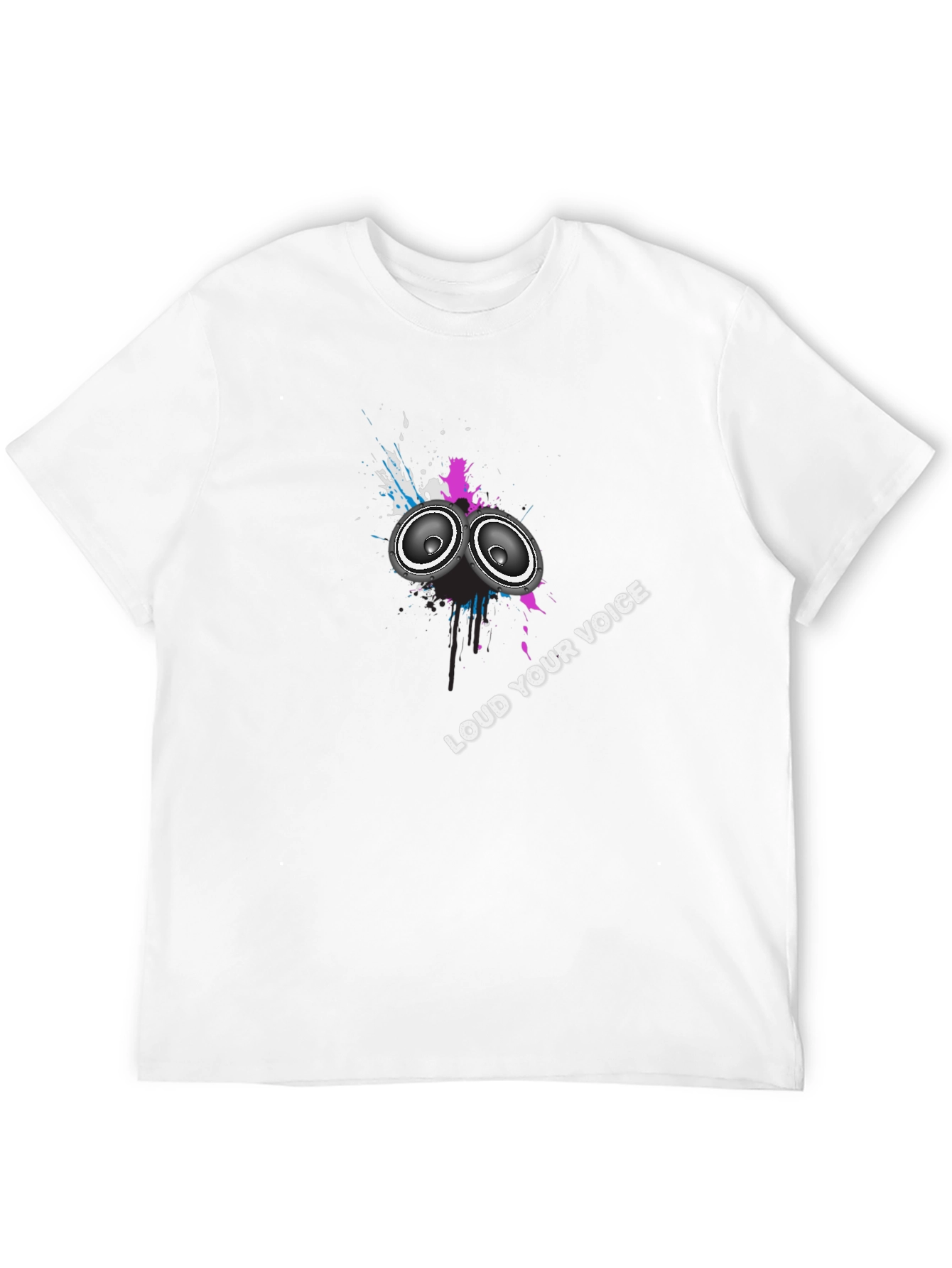 Loud Your Voice Graphic Black T-Shirt