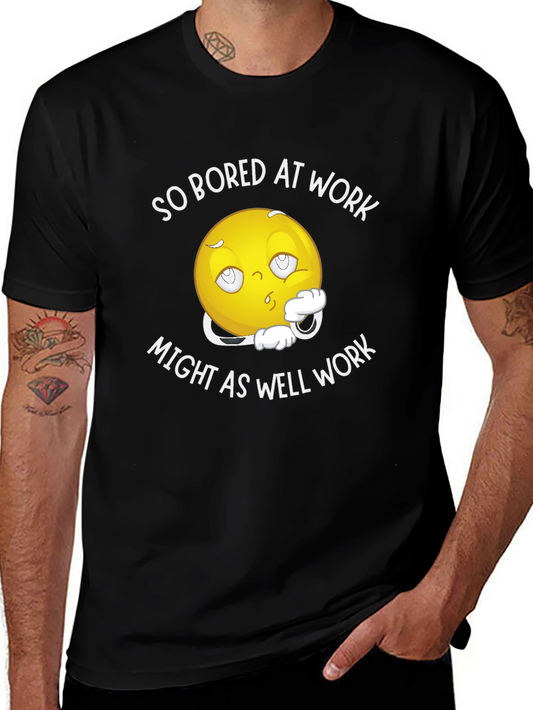 Bored at Work Graphic T-Shirt - Black