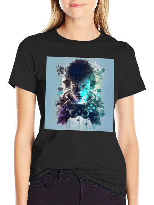 Gamer Boy Graphic Tee - Cool Gaming Style