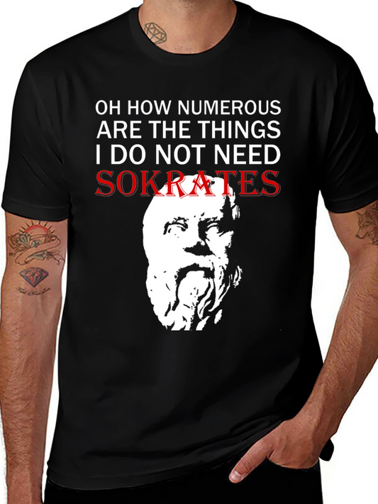 Sokrates Funny Philosophy T-Shirt - Oh How Numerous