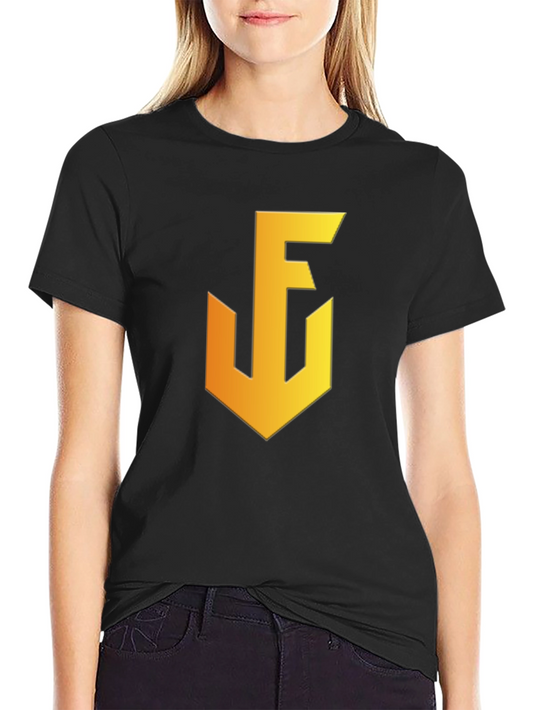 Black T-Shirt with Gold Arrow-F Logo
