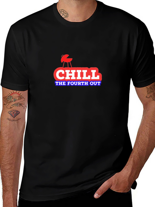 Chill The Fourth Out BBQ Graphic T-Shirt