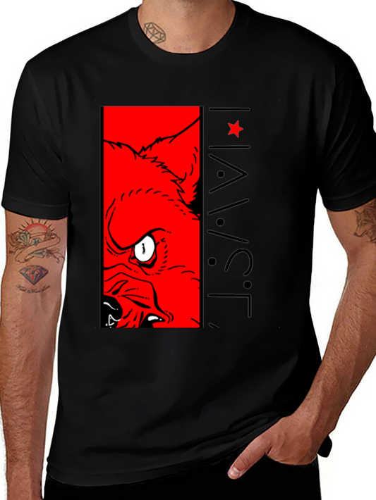 Red Wolf Graphic T-Shirt - Bold Statement Tee