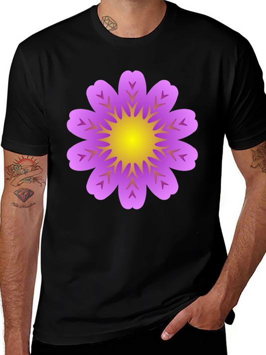 Floral Graphic Black T-Shirt
