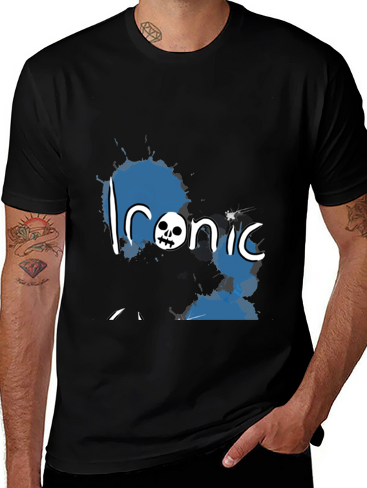 Ironic Skull Graphic Black T-Shirt