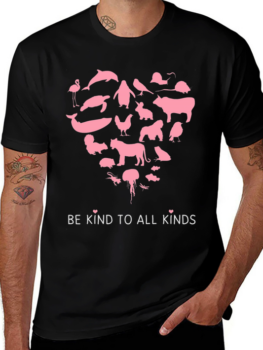 Be Kind to All Kinds Animal Heart T-Shirt