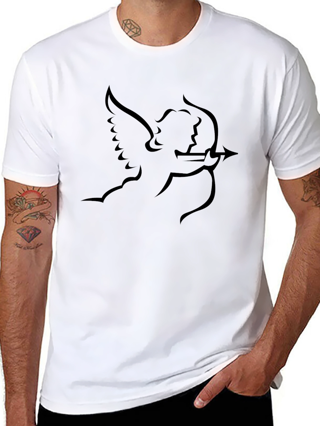 Cupid Graphic Black T-Shirt
