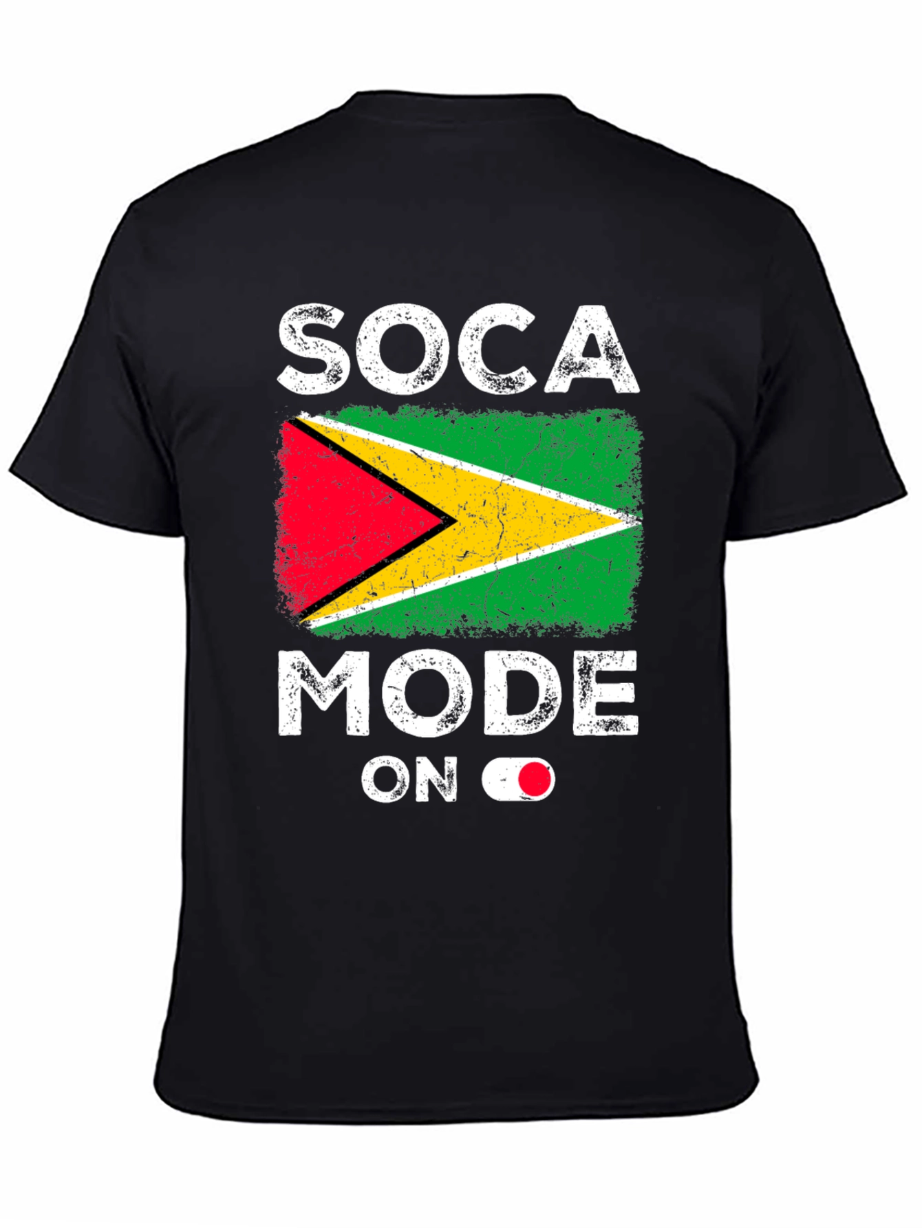 Soca Mode ON Guyana Flag T-Shirt