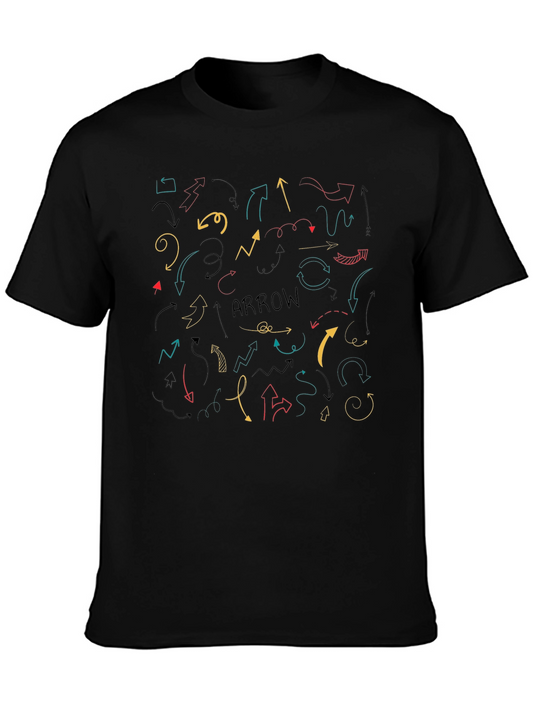 Arrow Graphic Print Black T-Shirt