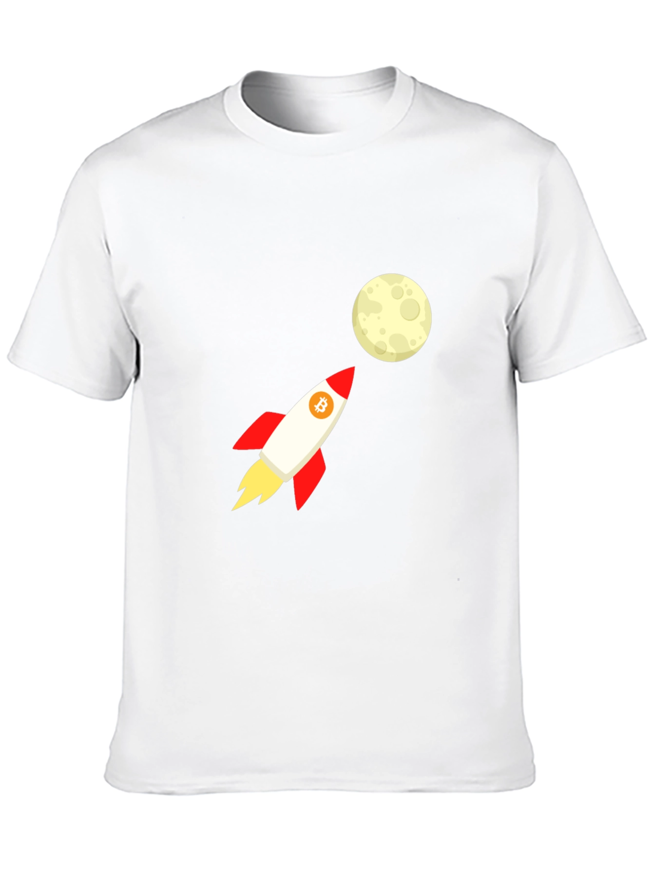 Bitcoin Rocket to the Moon Black T-Shirt