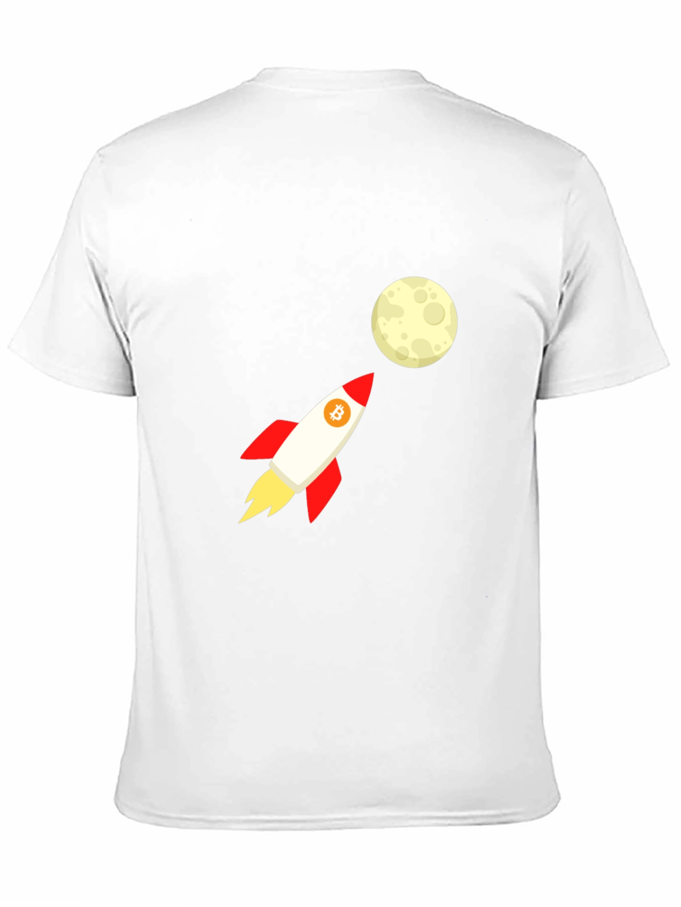 Bitcoin Rocket to the Moon Black T-Shirt
