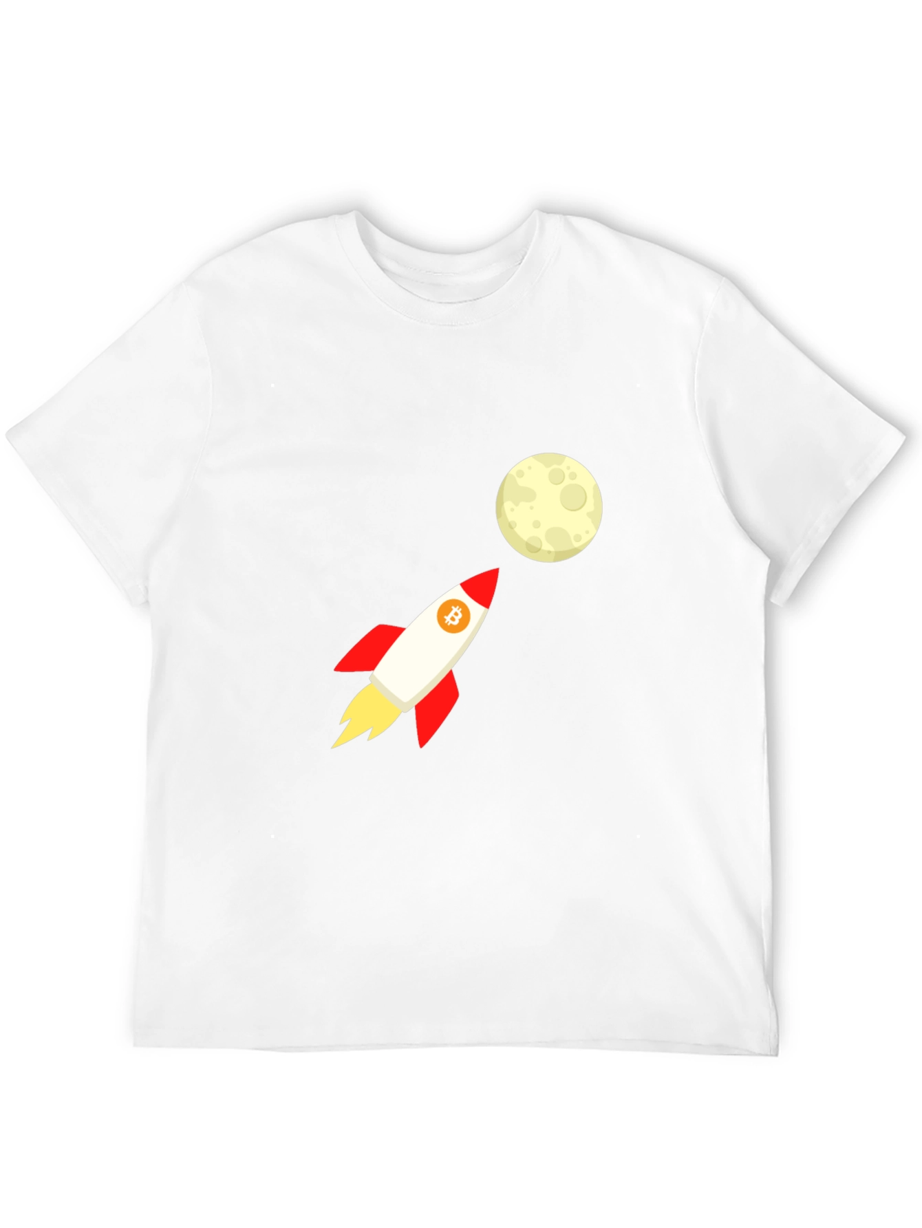 Bitcoin Rocket to the Moon Black T-Shirt