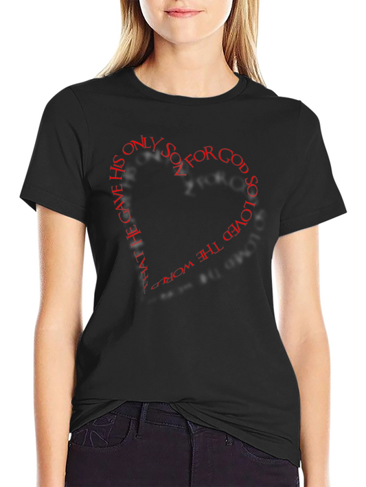 Heart Shaped Christian Graphic T-Shirt