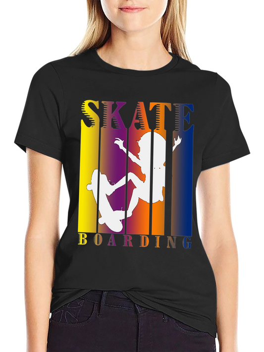 Skateboarding Graphic T-Shirt - Cool Skater Design