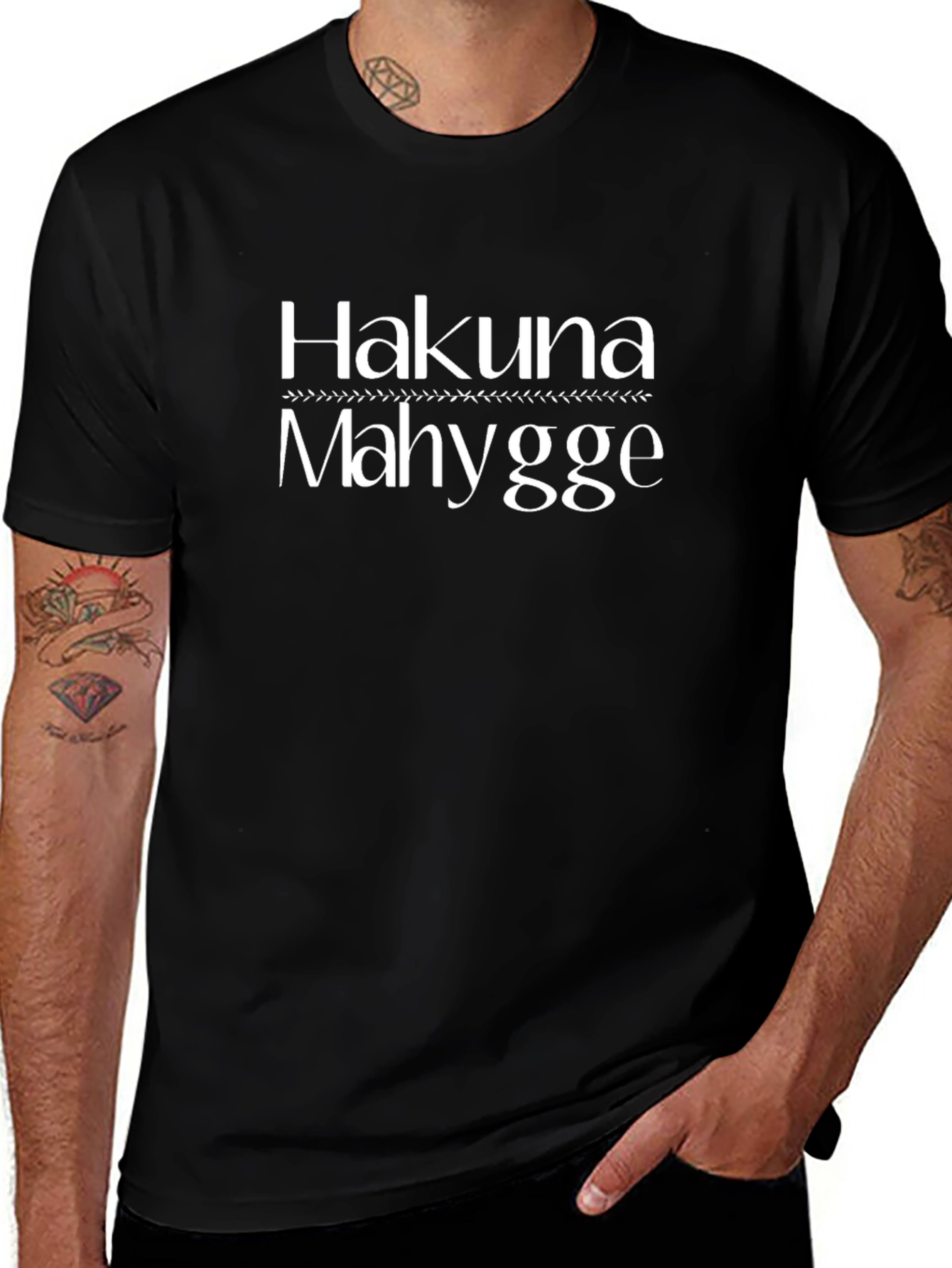 Hakuna Mahygge Black Graphic T-Shirt