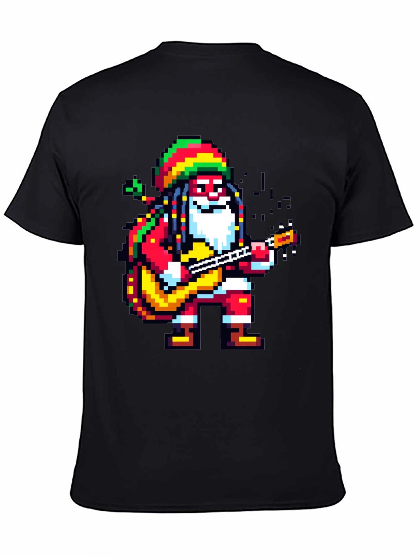 Rasta Santa Pixel Art T-Shirt