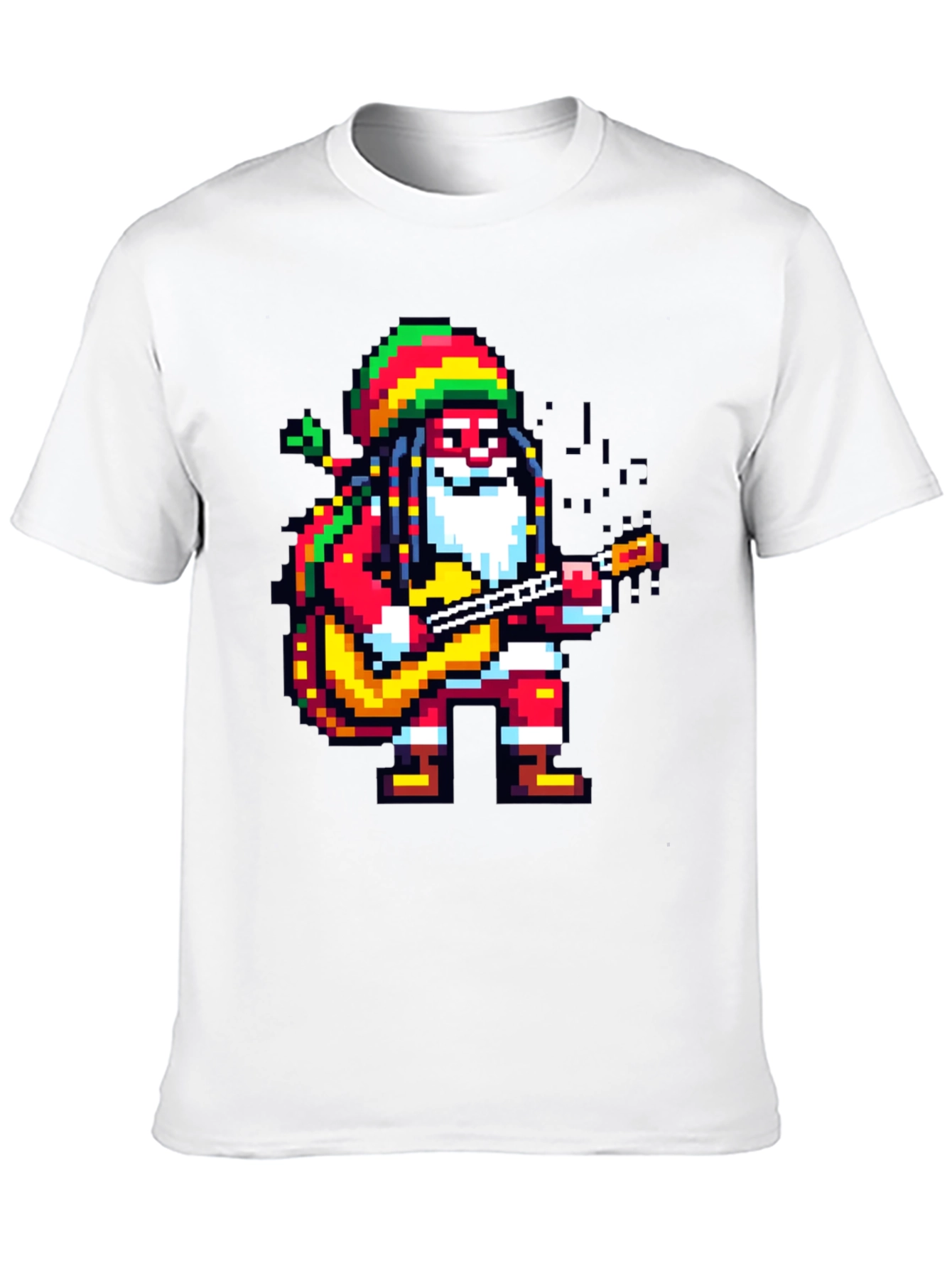 Rasta Santa Pixel Art T-Shirt