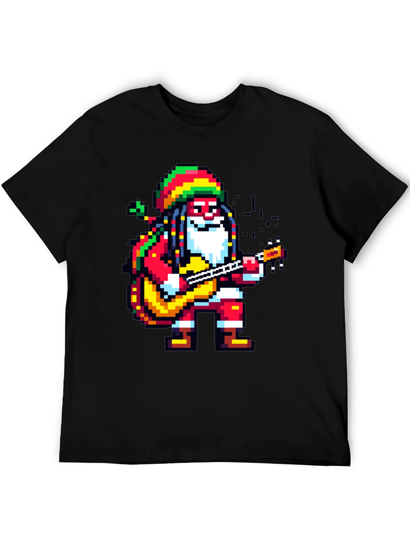 Rasta Santa Pixel Art T-Shirt