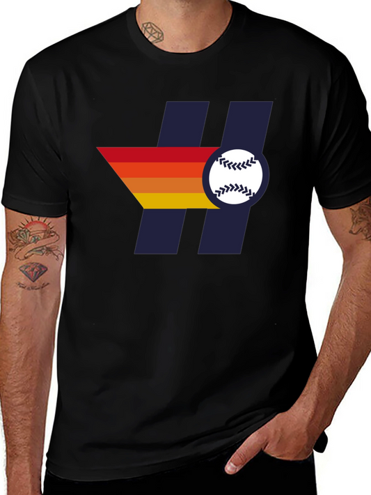 Retro Baseball Tee: Houston Astros Inspired Design