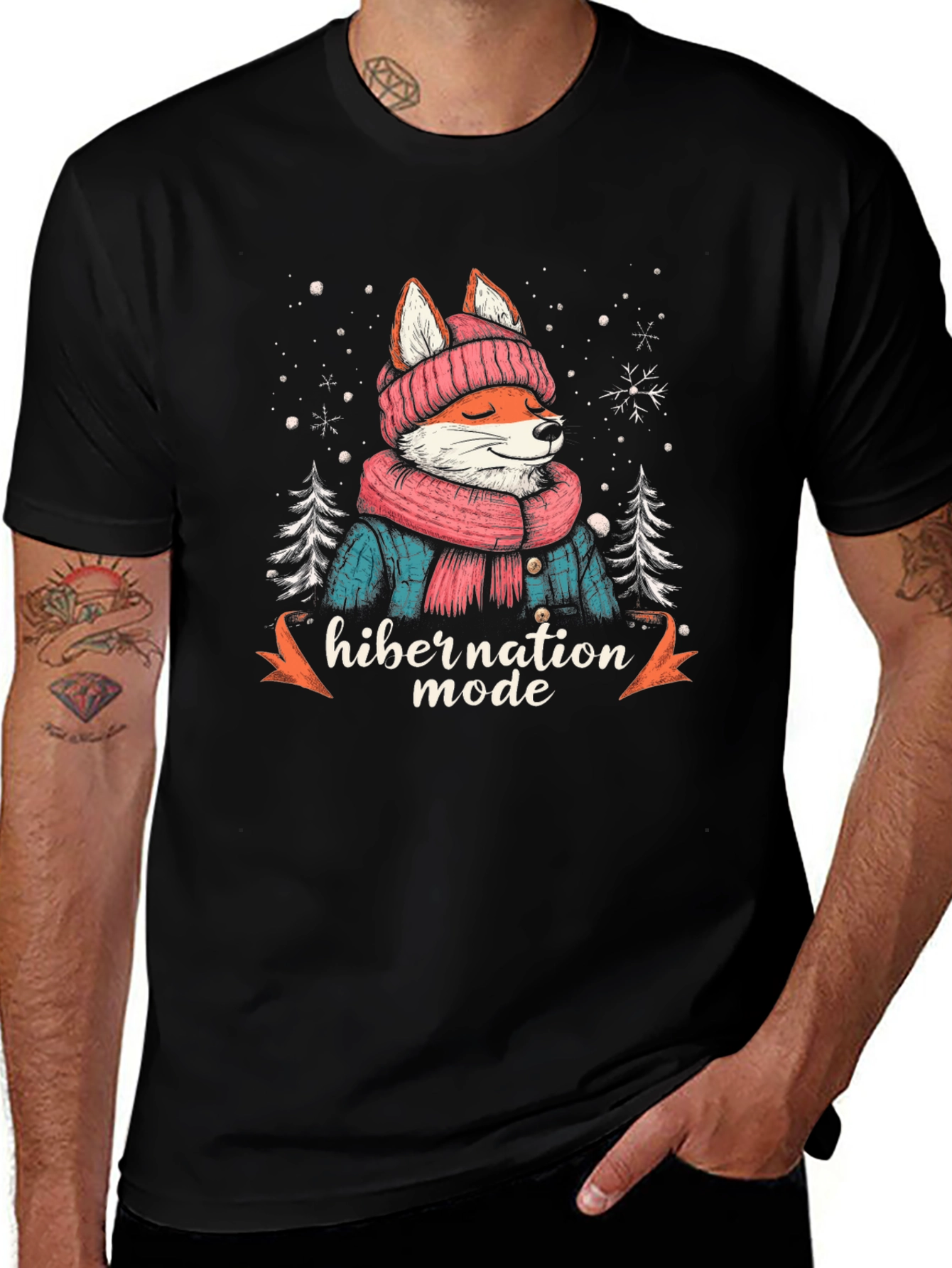 Hibernation Mode Fox Graphic Tee