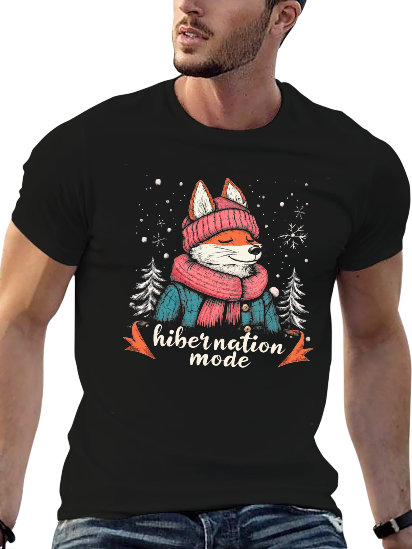 Hibernation Mode Fox Graphic Tee