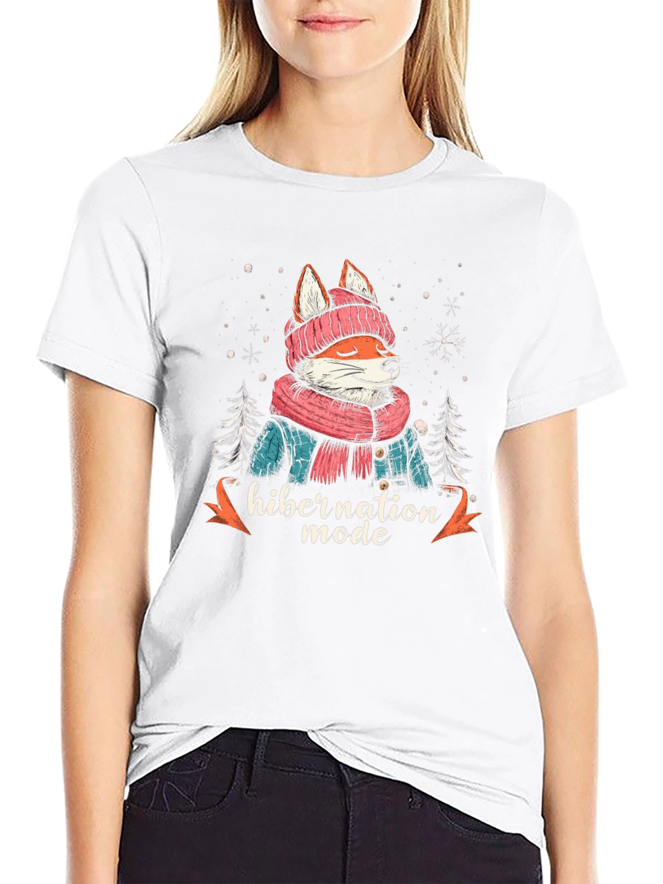 Hibernation Mode Fox Graphic Tee
