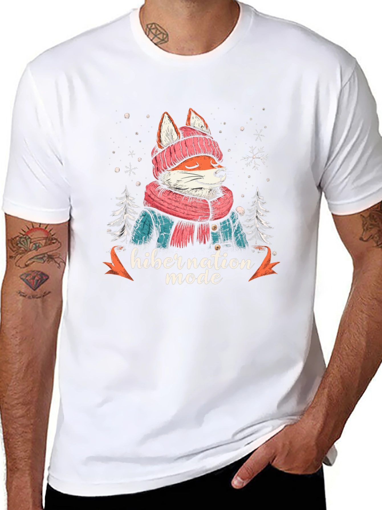 Hibernation Mode Fox Graphic Tee