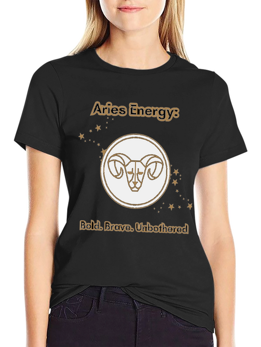 Aries Energy Zodiac Graphic Tee - Bold Brave Unbothered