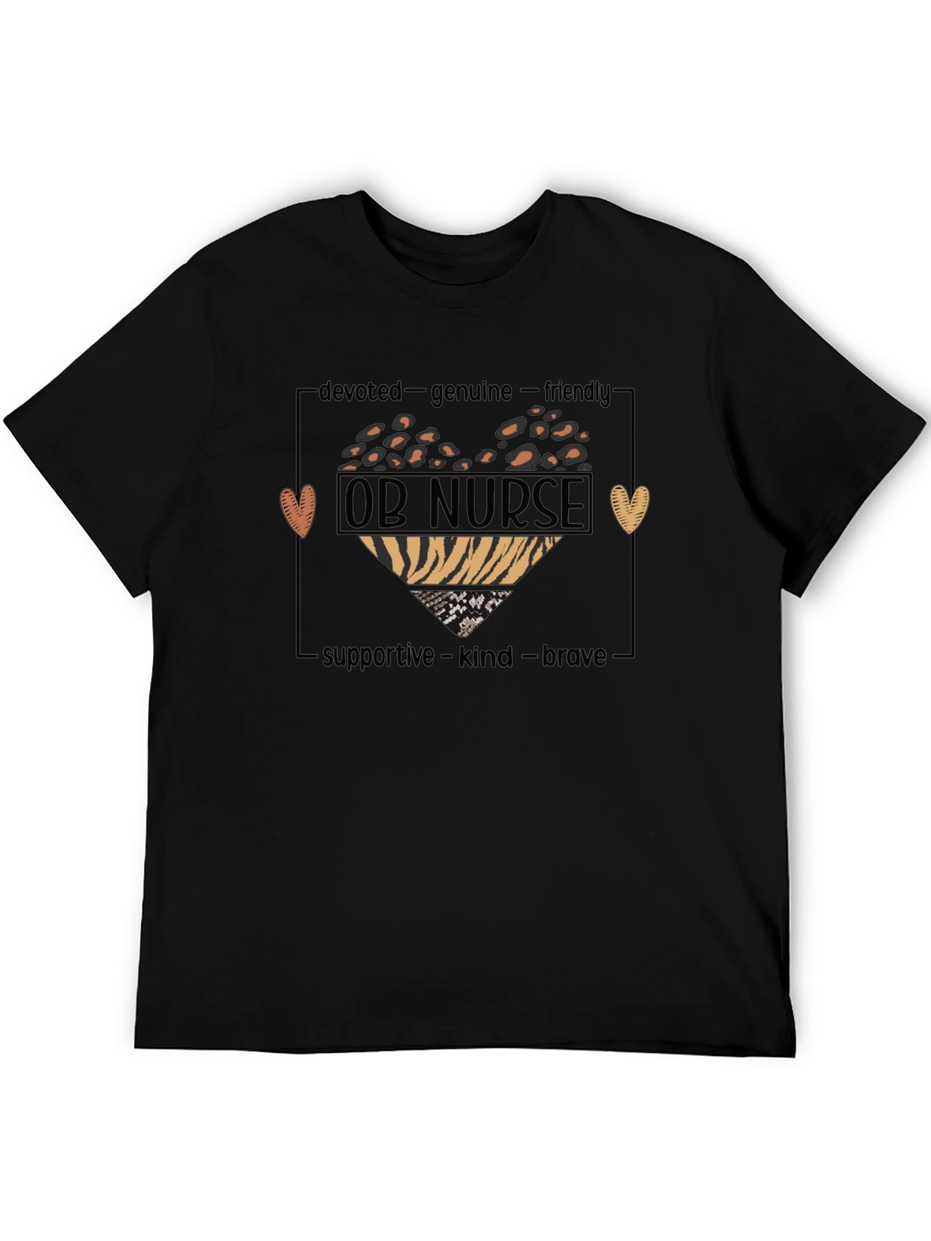 OB Nurse Heart Graphic T-Shirt